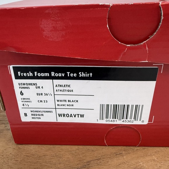 New Womens New Balance Fresh Foam Roav Tee Shirt White Casual Sneakers Sz 6 NIB - Picture 8 of 8